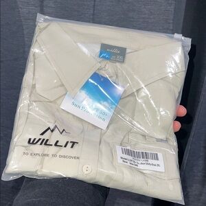 Willit Women's Khaki Button-Down Shirt - Sun Protection